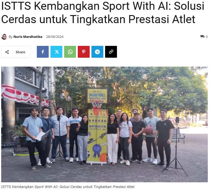 ISTTS Kembangkan Sport With AI: Solusi Cerdas untuk Tingkatkan Prestasi Atlet